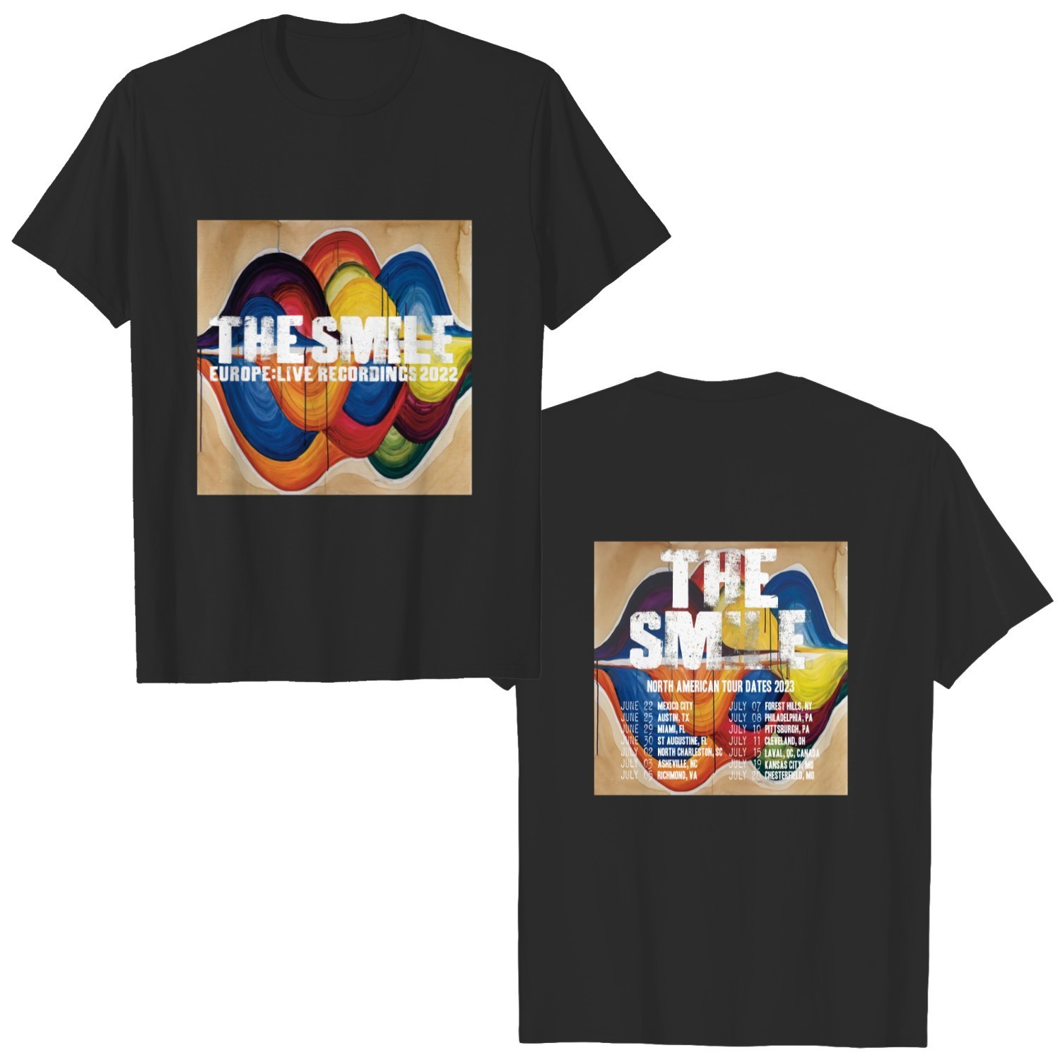 The Smile North American Tour 2023 Tour Shirt 2 Sided T Shirts